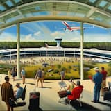 Tram from the Parking Lot Thru the Old Historic Former Bike Trail