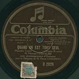 Quand on est tout seul