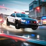 A tense plot development with police car chases, racing, arrests, danger, and urgency