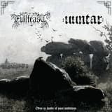 A castle enfolded in crimson twilight