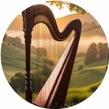 Snowflakes | Relaxing Harp Music with sounds of rain and birds