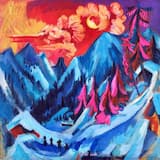 Winter Landscape in Moonlight