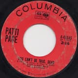 You Can’t Be True, Dear