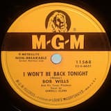 I Won't Be Back Tonight