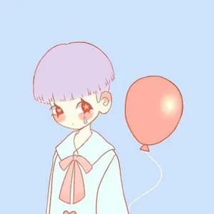 a boy with a balloon avatar