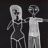 signora bella con cane gentile