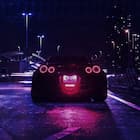 Behind the car