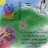 ttwotboihwmgadewhrp (t’is the war of the british on iron horses with muskets going against david ellefson with his rocket penis)